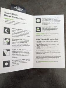 Sweatblock instructions