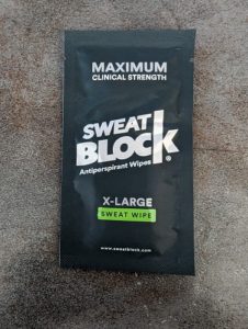 Sweatblock wipe pouch